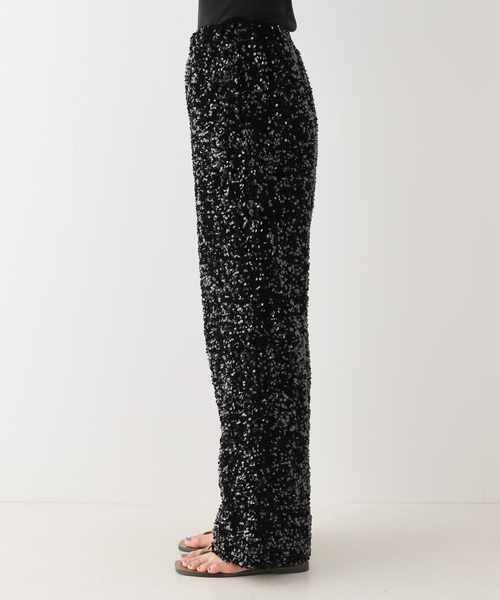 plage(プラージュ)の「spangle パンツ(スラックス・レディース・ブラック・36/38)」の4枚目の写真