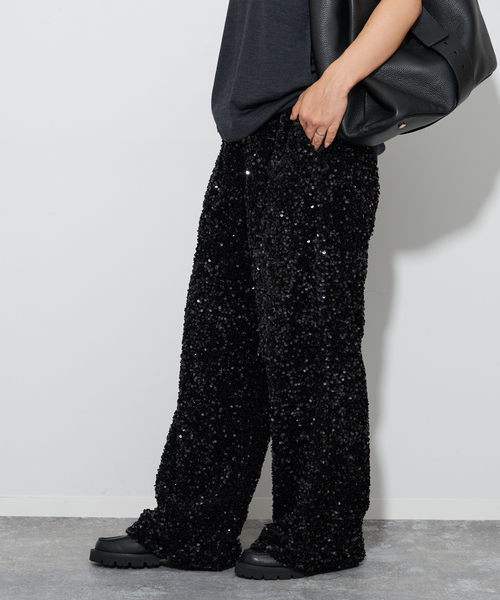 plage(プラージュ)の「spangle パンツ(スラックス・レディース・ブラック・36/38)」の18枚目の写真