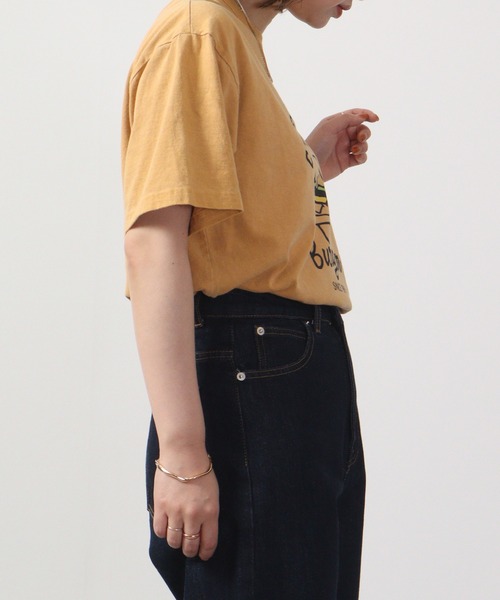 LUMBER(ランバー)の「LUMBER プリントTシャツ(Tシャツ/カットソー・レディース・ホワイト/グレイッシュブルー/ホワイト系/ホワイト系1/ホワイト系3/ホワイト系4/ピンク系/ウッド/ナチュラル/ホワイト系2/ブラック系1/ピンク系1/ブラック系/イエロー系/マスタード・M/L/XL)」の20枚目の写真