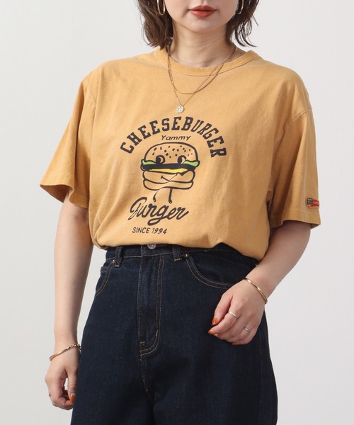 LUMBER(ランバー)の「LUMBER プリントTシャツ(Tシャツ/カットソー・レディース・ホワイト/グレイッシュブルー/ホワイト系/ホワイト系1/ホワイト系3/ホワイト系4/ピンク系/ウッド/ナチュラル/ホワイト系2/ブラック系1/ピンク系1/ブラック系/イエロー系/マスタード・M/L/XL)」の17枚目の写真