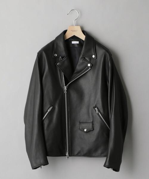 BEAUTY&YOUTH UNITED ARROWS（ビューティーアンドユースユナイテッドアローズ）の「【WEB限定】 シープ ダブル ライダースジャケット（ライダースジャケット・メンズ・ブラック・L/S/M/XL）」の4枚目の写真