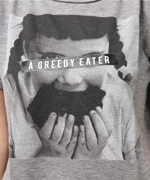 ROSE BUD(ローズバッド)の「LCTT-151116 PHOTO PT C/N S/S-T(Tシャツ/カットソー・レディース・ホワイト/ミックスグレー・ONE SIZE)」の10枚目の写真