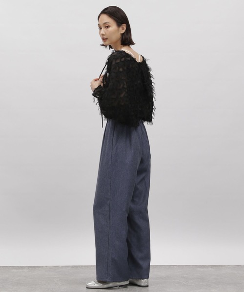 LAKOLE（ラコレ）の「フリンジボレロ / 975028（カーディガン/ボレロ・レディース・ブラック/アイボリー・SMALL/MEDIUM）」の13枚目の写真