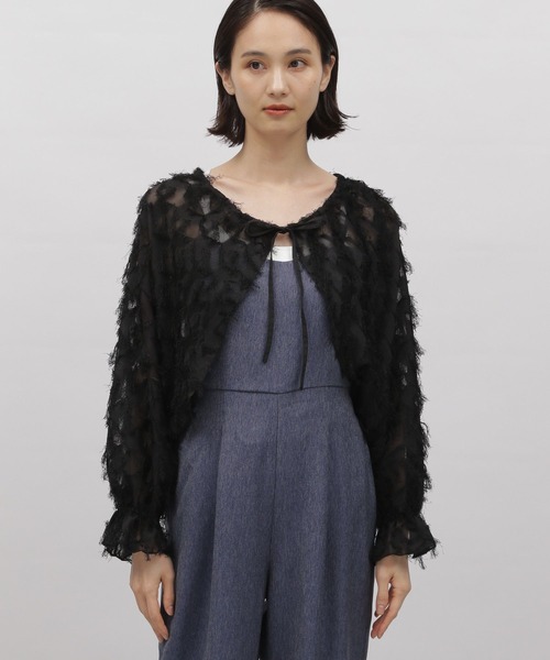 LAKOLE（ラコレ）の「フリンジボレロ / 975028（カーディガン/ボレロ・レディース・ブラック/アイボリー・SMALL/MEDIUM）」の15枚目の写真