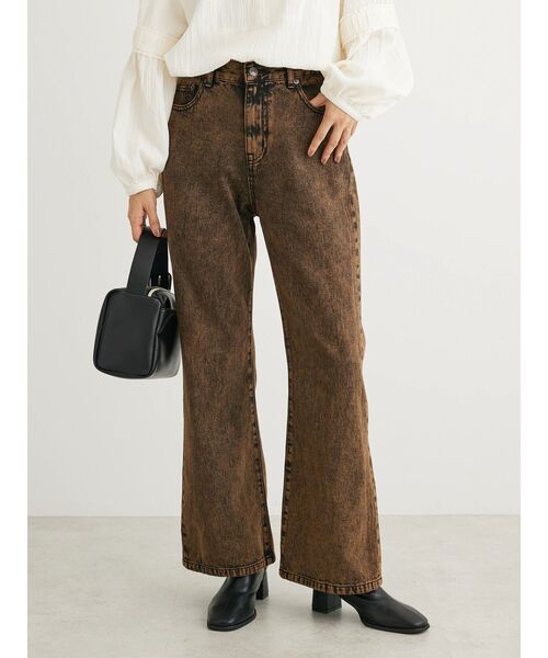 Sugar spoon（シュガースプーン）の「・SUGAR　SPOON　カラーデニムフレアパンツ（デニムパンツ・レディース・インディゴブルー/ブラウン/グリーン/レッド・FREE）」の15枚目の写真