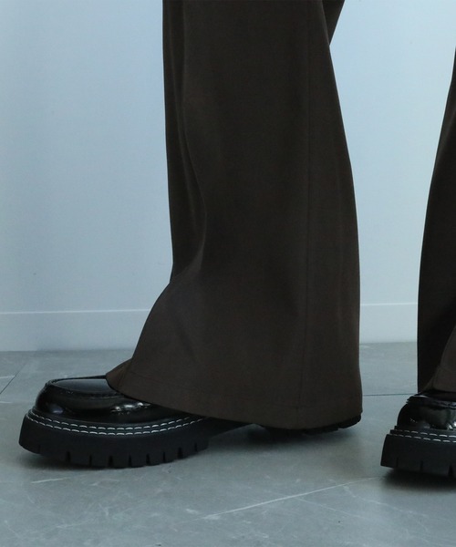 aimoha（アイモハ）の「aimoha menセンタータックフレアパンツ（その他パンツ・メンズ・ブラック/カーキ/ブラウン・L/M/XL）」の16枚目の写真