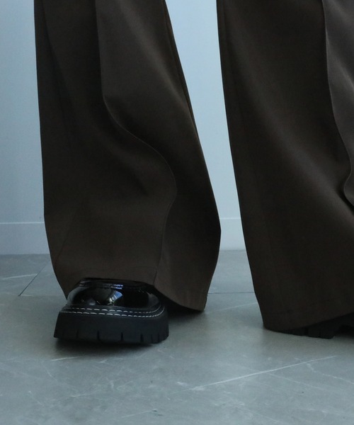 aimoha（アイモハ）の「aimoha menセンタータックフレアパンツ（その他パンツ・メンズ・ブラック/カーキ/ブラウン・L/M/XL）」の21枚目の写真