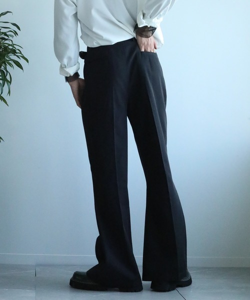 aimoha（アイモハ）の「aimoha menセンタータックフレアパンツ（その他パンツ・メンズ・ブラック/カーキ/ブラウン・L/M/XL）」の7枚目の写真