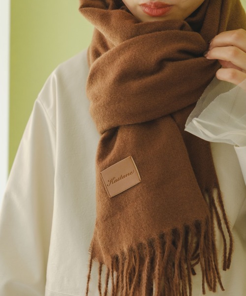 Kastane（カスタネ）の「【WEB限定カラー】ツイルマフラー（マフラー・レディース・ブラック/ブラウン/サックスブルー/ピンク/アイボリー・FREE）」の21枚目の写真