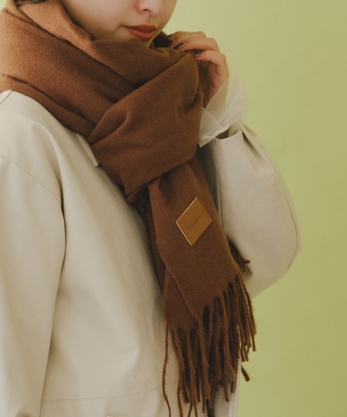 Kastane（カスタネ）の「【WEB限定カラー】ツイルマフラー（マフラー・レディース・ブラック/ブラウン/サックスブルー/ピンク/アイボリー・FREE）」の20枚目の写真