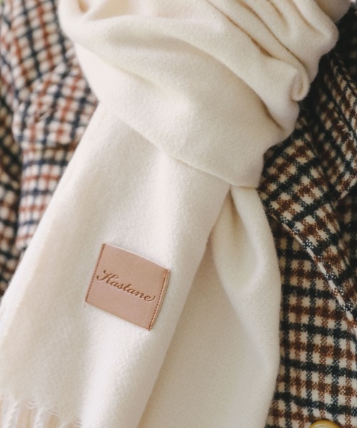 Kastane（カスタネ）の「【WEB限定カラー】ツイルマフラー（マフラー・レディース・ブラック/ブラウン/サックスブルー/ピンク/アイボリー・FREE）」の12枚目の写真