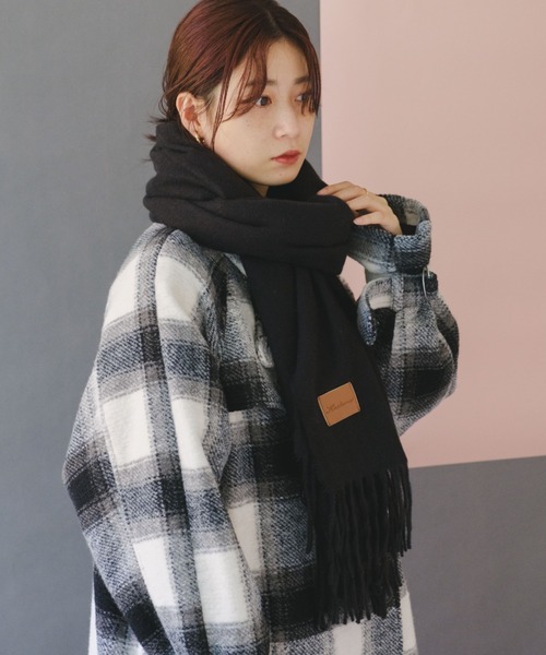 Kastane（カスタネ）の「【WEB限定カラー】ツイルマフラー（マフラー・レディース・ブラック/ブラウン/サックスブルー/ピンク/アイボリー・FREE）」の14枚目の写真