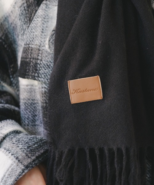 Kastane（カスタネ）の「【WEB限定カラー】ツイルマフラー（マフラー・レディース・ブラック/ブラウン/サックスブルー/ピンク/アイボリー・FREE）」の17枚目の写真