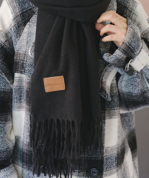 Kastane（カスタネ）の「【WEB限定カラー】ツイルマフラー（マフラー・レディース・ブラック/ブラウン/サックスブルー/ピンク/アイボリー・FREE）」の16枚目の写真