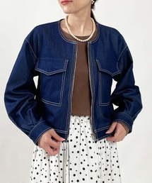 PICCIN | 配色ステッチデニムジャケット(デニムジャケット)