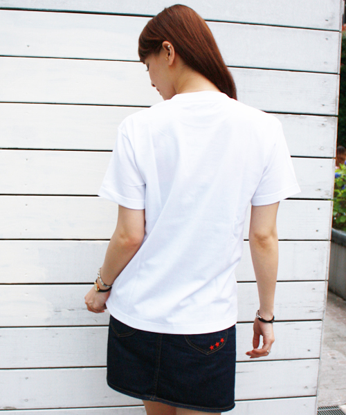 X-girl（エックスガール）の「XG SMILE S/S BIG TEE（Tシャツ/カットソー・レディース・ホワイト/イエロー/ネイビー・ONE SIZE）」の5枚目の写真