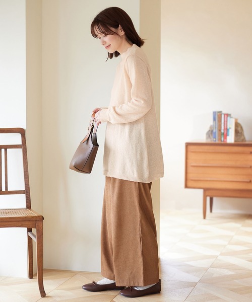 Viola e Viola(ヴィオラエヴィオラ)の「ケーブルカーデ&チュニック2点セット(ニット/セーター・レディース・ベージュ/イエロー/ブラウン/チャコールグレー・M/3L/LL/L)」の18枚目の写真