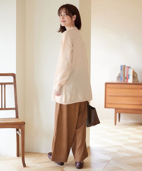 Viola e Viola(ヴィオラエヴィオラ)の「ケーブルカーデ&チュニック2点セット(ニット/セーター・レディース・ベージュ/イエロー/ブラウン/チャコールグレー・M/3L/LL/L)」の19枚目の写真