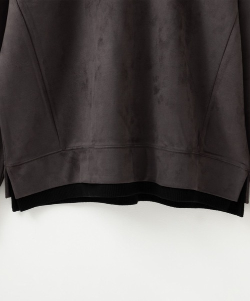 Mossimo（モッシモ）の「MOSSIMO（モッシモ）フェイクスウェードクルーネックプルオーバー（その他トップス・メンズ・グレー系その他/ブラック・M/L/XL）」の6枚目の写真