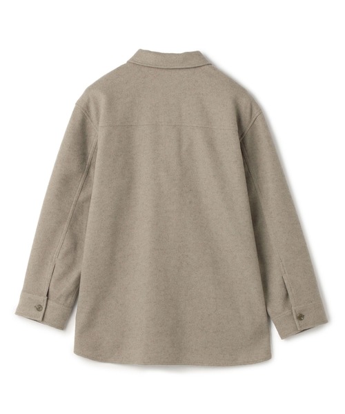 Petit Honfleur(プチオンフルール)の「フェイクウールジャケット風シャツ(シャツ/ブラウス・レディース・グレー/モカ・9号/11号)」の5枚目の写真
