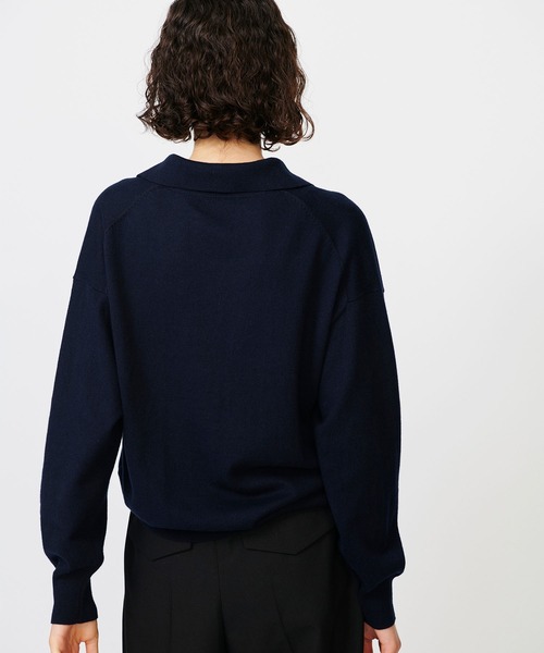 N.O.R.C(ノーク)の「コットンカシミヤオープンカラーニット(ニット/セーター・レディース・ネイビー/グレー・フリー)」の13枚目の写真