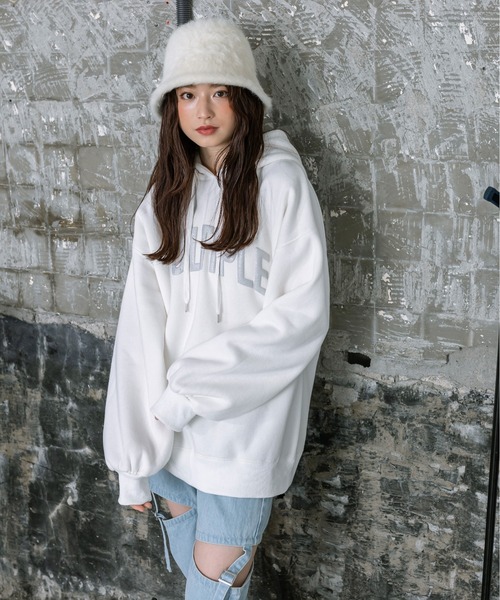 OLIVE des OLIVE（オリーブデオリーブ）の「シャギークロ―シュハット　1032150030（ハット・レディース・アイボリー/グレイッシュベージュ/ブラック・FREE）」の4枚目の写真