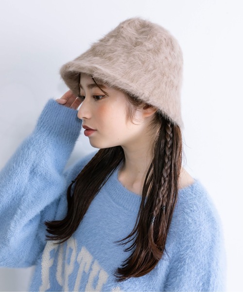 OLIVE des OLIVE（オリーブデオリーブ）の「シャギークロ―シュハット　1032150030（ハット・レディース・アイボリー/グレイッシュベージュ/ブラック・FREE）」の15枚目の写真