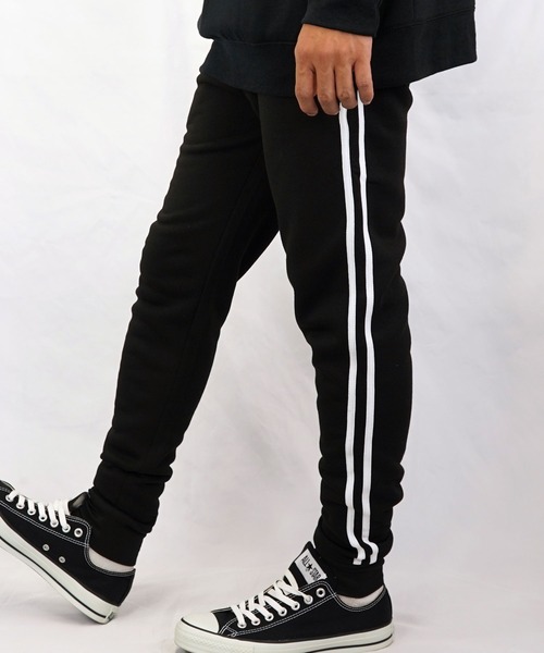 Burner(バーナー)の「【GROOVY STORE】2本ライン ジョガースウェットパンツ裏起毛(スウェットパンツ・メンズ・ブラック/ライトブラック/杢グレー・LL/L/M)」の6枚目の写真
