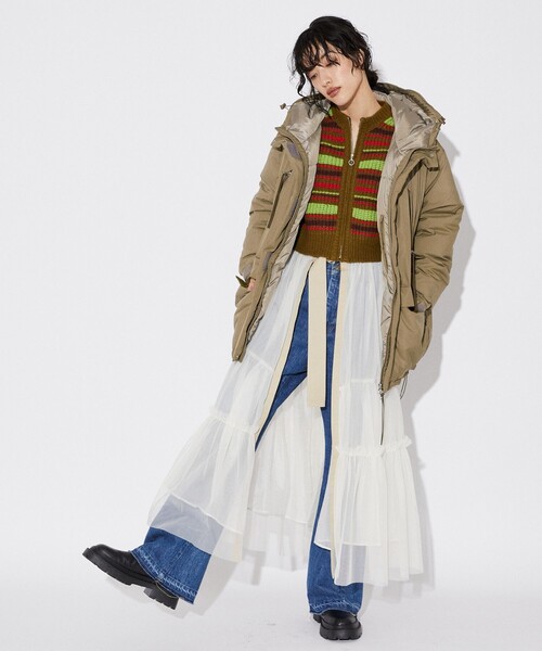 FIRST DOWN（ファーストダウン）の「FIRST DOWN × Firsthand/ファーストダウン 別注リサイクルダウンフードジャケット（ダウンジャケット/コート・レディース・ブラック/キャメル/チャコールグレー・S/M）」の21枚目の写真