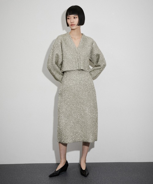 venit(ヴェニット)の「【venit for ADAM ET ROPE'】Metallic Shaggy Cardigan(カーディガン/ボレロ・レディース・ゴールド・FREE)」の3枚目の写真