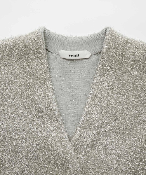 venit(ヴェニット)の「【venit for ADAM ET ROPE'】Metallic Shaggy Cardigan(カーディガン/ボレロ・レディース・ゴールド・FREE)」の7枚目の写真