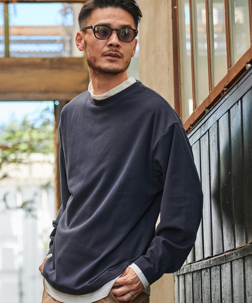 SILVER BULLET(シルバーバレット)の「『SILVER BULLET SELECT AP/シルバーバレットセレクト』スムースピーチモックネックフェイクレイヤードロンTEE(Tシャツ/カットソー・メンズ・チャコールグレー/ネイビー/アイボリー/ブラウン・M/L/XL)」の4枚目の写真