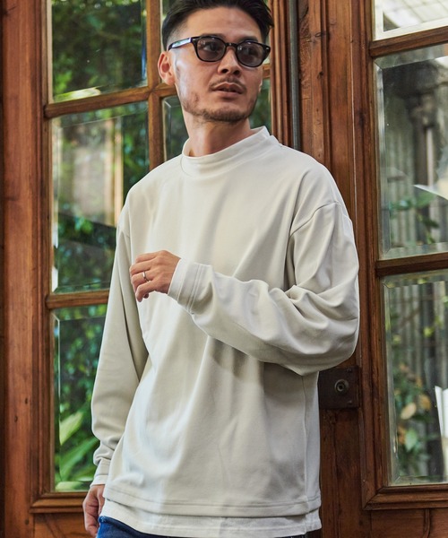 SILVER BULLET(シルバーバレット)の「『SILVER BULLET SELECT AP/シルバーバレットセレクト』スムースピーチモックネックフェイクレイヤードロンTEE(Tシャツ/カットソー・メンズ・チャコールグレー/ネイビー/アイボリー/ブラウン・M/L/XL)」の6枚目の写真
