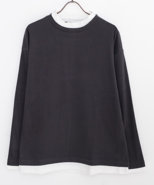 SILVER BULLET(シルバーバレット)の「『SILVER BULLET SELECT AP/シルバーバレットセレクト』スムースピーチモックネックフェイクレイヤードロンTEE(Tシャツ/カットソー・メンズ・チャコールグレー/ネイビー/アイボリー/ブラウン・M/L/XL)」の18枚目の写真
