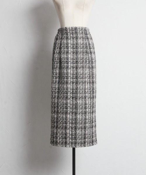 tocco closet（トッコ　クローゼット）の「【ZOZO限定】ミックスツイードタイトスカート（スカート・レディース・ブラック/グレー・M）」の20枚目の写真