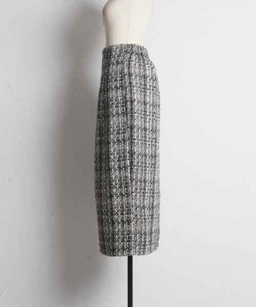 tocco closet（トッコ　クローゼット）の「【ZOZO限定】ミックスツイードタイトスカート（スカート・レディース・ブラック/グレー・M）」の21枚目の写真