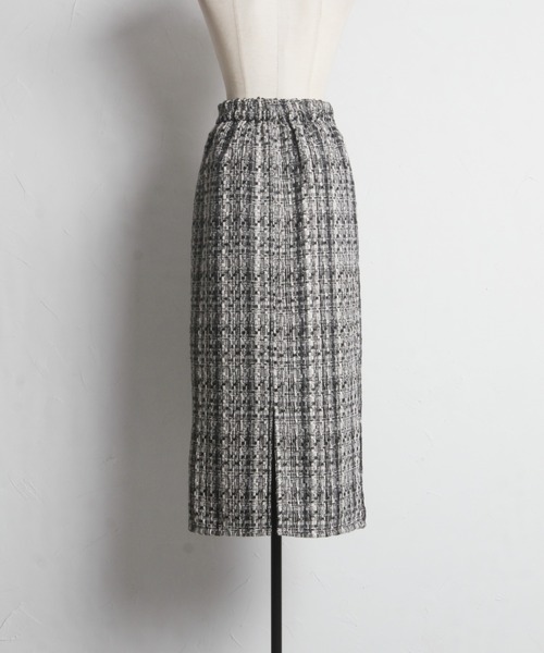 tocco closet（トッコ　クローゼット）の「【ZOZO限定】ミックスツイードタイトスカート（スカート・レディース・ブラック/グレー・M）」の22枚目の写真