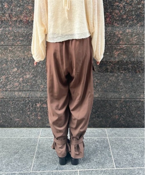 axes femme（アクシーズファム）の「タックデザインカーゴパンツ（カーゴパンツ・レディース・グレー/ダークブラウン/ブラック・FREE）」の6枚目の写真