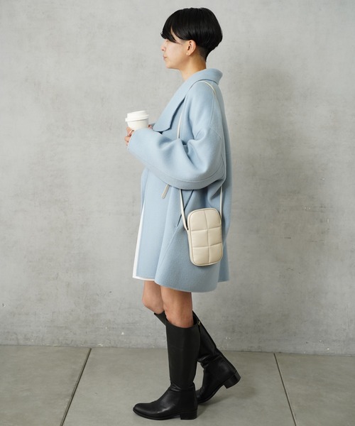 Actually（アクチュアリー）の「フェイクレザー キルトスマホショルダー（ショルダーバッグ・レディース・アイボリー/ブラック/グリーン・フリー）」の14枚目の写真