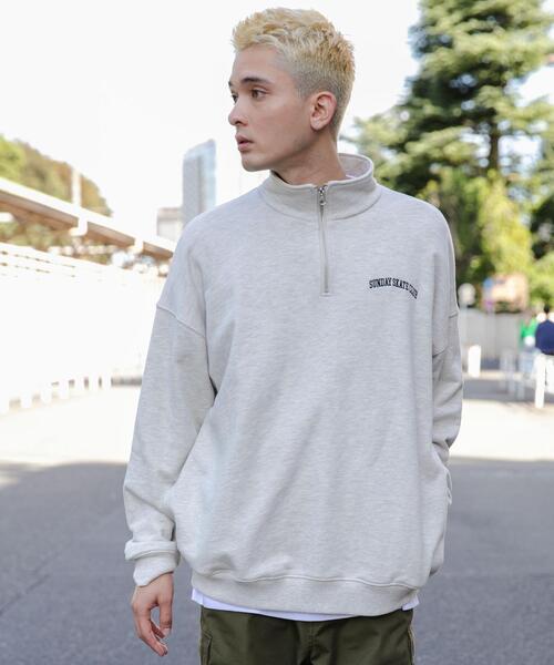 WEGO(ウィゴー)の「WEGO/ヘビーウエイトハーフZIPワンポイントプルオーバー(スウェット・メンズ・ブラック/ホワイト/オートミール/カーキ・LARGE/MEDIUM)」の21枚目の写真