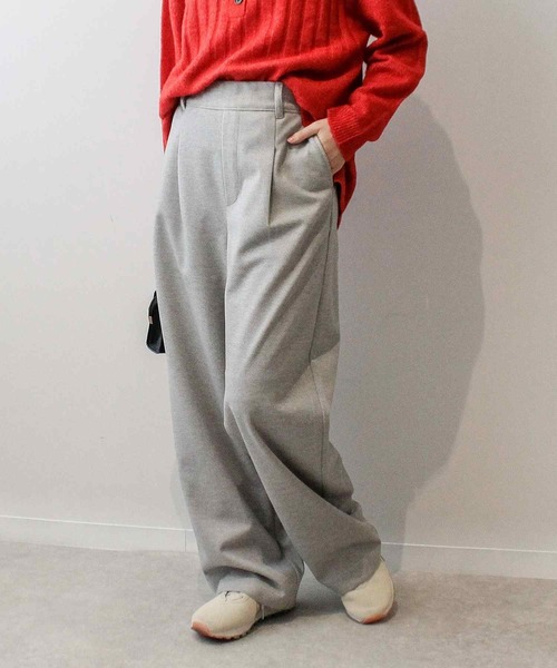 leswel（レスウェル）の「【L～5L 大きいサイズ】ニットツイル ワイド ストレート パンツ（その他パンツ・レディース・ライトグレー/ブラック/チャコールグレー・LL/3L/4L/5L/L）」の10枚目の写真