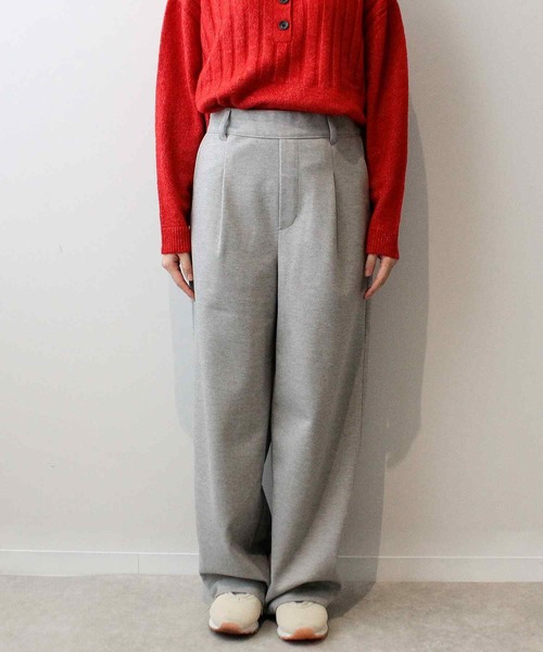 leswel（レスウェル）の「【L～5L 大きいサイズ】ニットツイル ワイド ストレート パンツ（その他パンツ・レディース・ライトグレー/ブラック/チャコールグレー・LL/3L/4L/5L/L）」の11枚目の写真