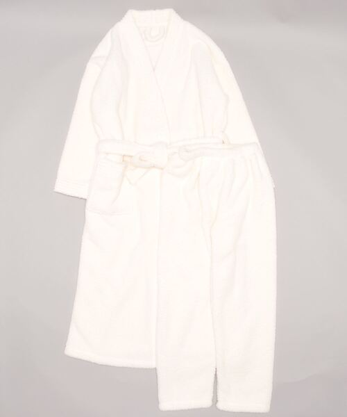 aimoha（アイモハ）の「秋冬パンツ付き２点セット　温かふわふわ着物カラー バス ローブ（ガウン/バスローブ・レディース・ホワイト/ライトグレー/ピンク・LARGE/MEDIUM/X-LARGE）」の13枚目の写真