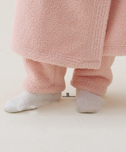 aimoha（アイモハ）の「秋冬パンツ付き２点セット　温かふわふわ着物カラー バス ローブ（ガウン/バスローブ・レディース・ホワイト/ライトグレー/ピンク・LARGE/MEDIUM/X-LARGE）」の9枚目の写真