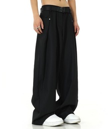 2TUCK WIDE STRAIGHT SLACKS/2タックワイドストレートスラックス モード ノームコア