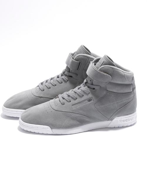 Reebok（リーボック）の「【別注】＜Reebok CLASSIC (リーボック） × BY＞∴ EX-O-FIT HI SUEDE/スニーカー◆（スニーカー・メンズ・ライトグレー/オフホワイト・26/27/28/29/25）」の4枚目の写真