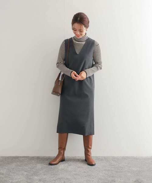 URBAN RESEARCH DOORS（アーバンリサーチドアーズ）の「ボーダーリブタートル（ニット/セーター・レディース・ホワイト系その他/ブラック系その他・MEDIUM）」の11枚目の写真