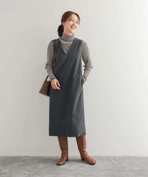 URBAN RESEARCH DOORS（アーバンリサーチドアーズ）の「ボーダーリブタートル（ニット/セーター・レディース・ホワイト系その他/ブラック系その他・MEDIUM）」の12枚目の写真