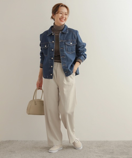 URBAN RESEARCH DOORS（アーバンリサーチドアーズ）の「ボーダーリブタートル（ニット/セーター・レディース・ホワイト系その他/ブラック系その他・MEDIUM）」の17枚目の写真