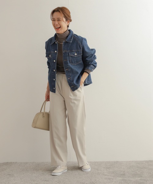 URBAN RESEARCH DOORS（アーバンリサーチドアーズ）の「ボーダーリブタートル（ニット/セーター・レディース・ホワイト系その他/ブラック系その他・MEDIUM）」の18枚目の写真